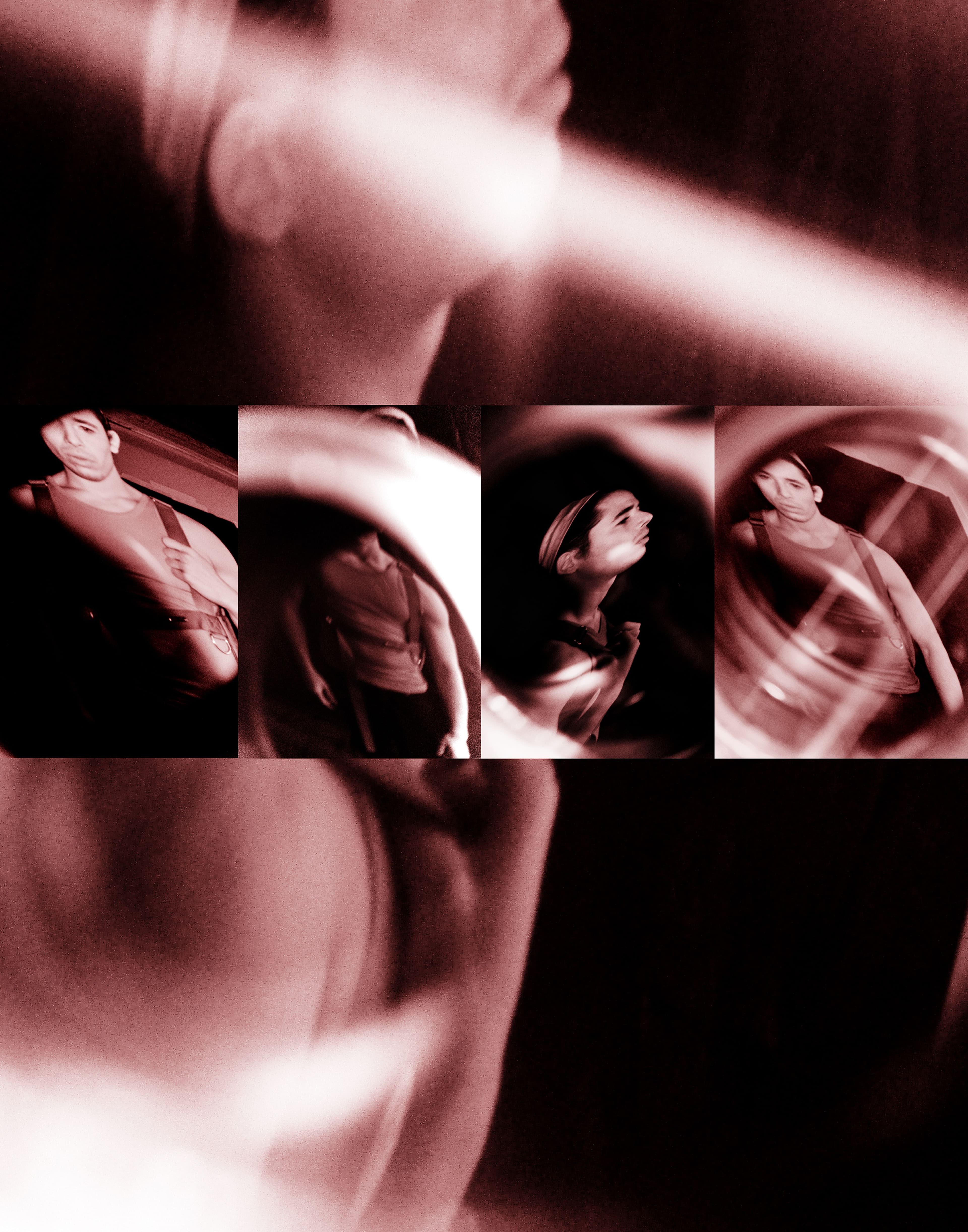 All vintage clothing and vintage backpack by Helmut Lang from the David Casavant Archive