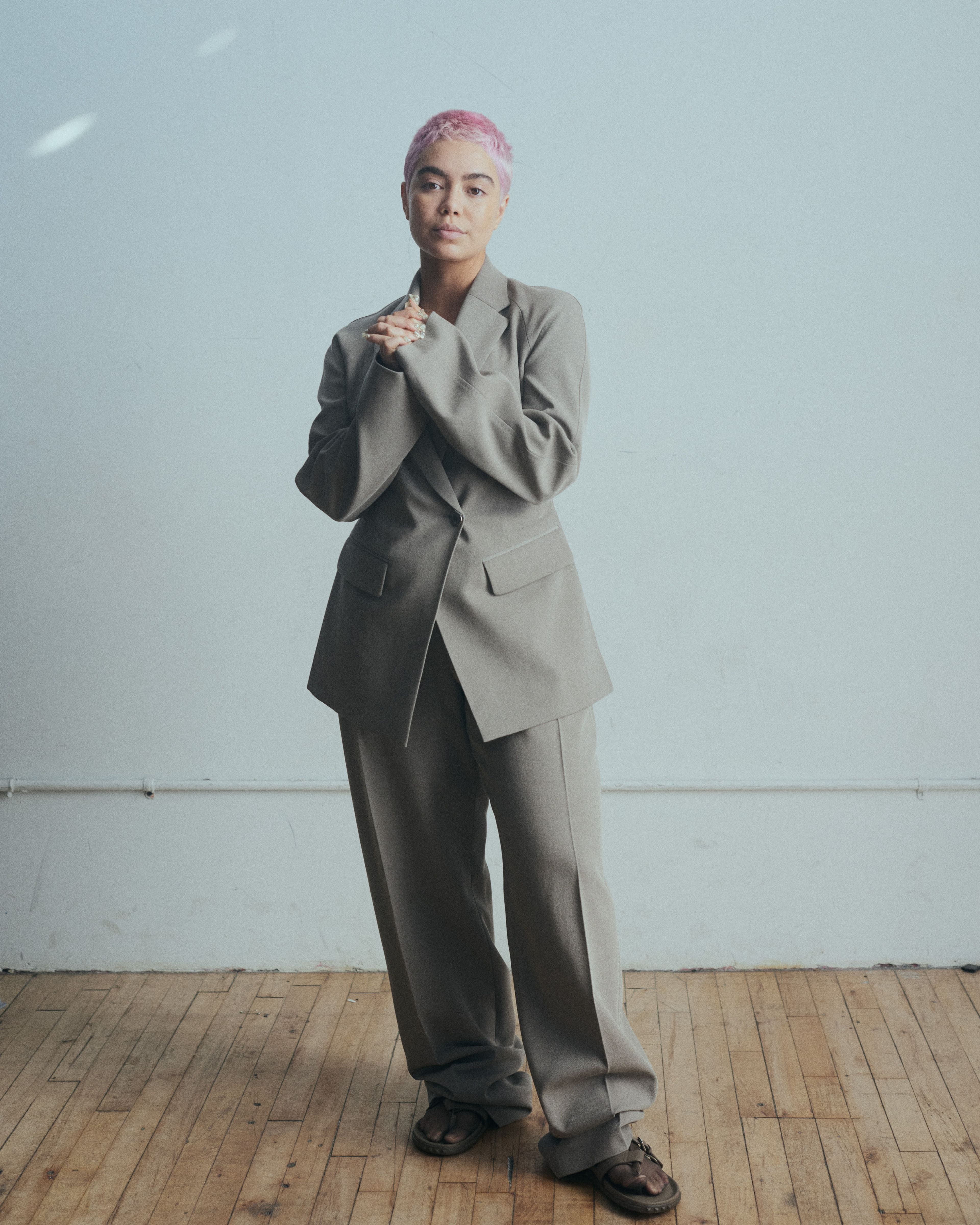 All clothing and shoes by Hermès