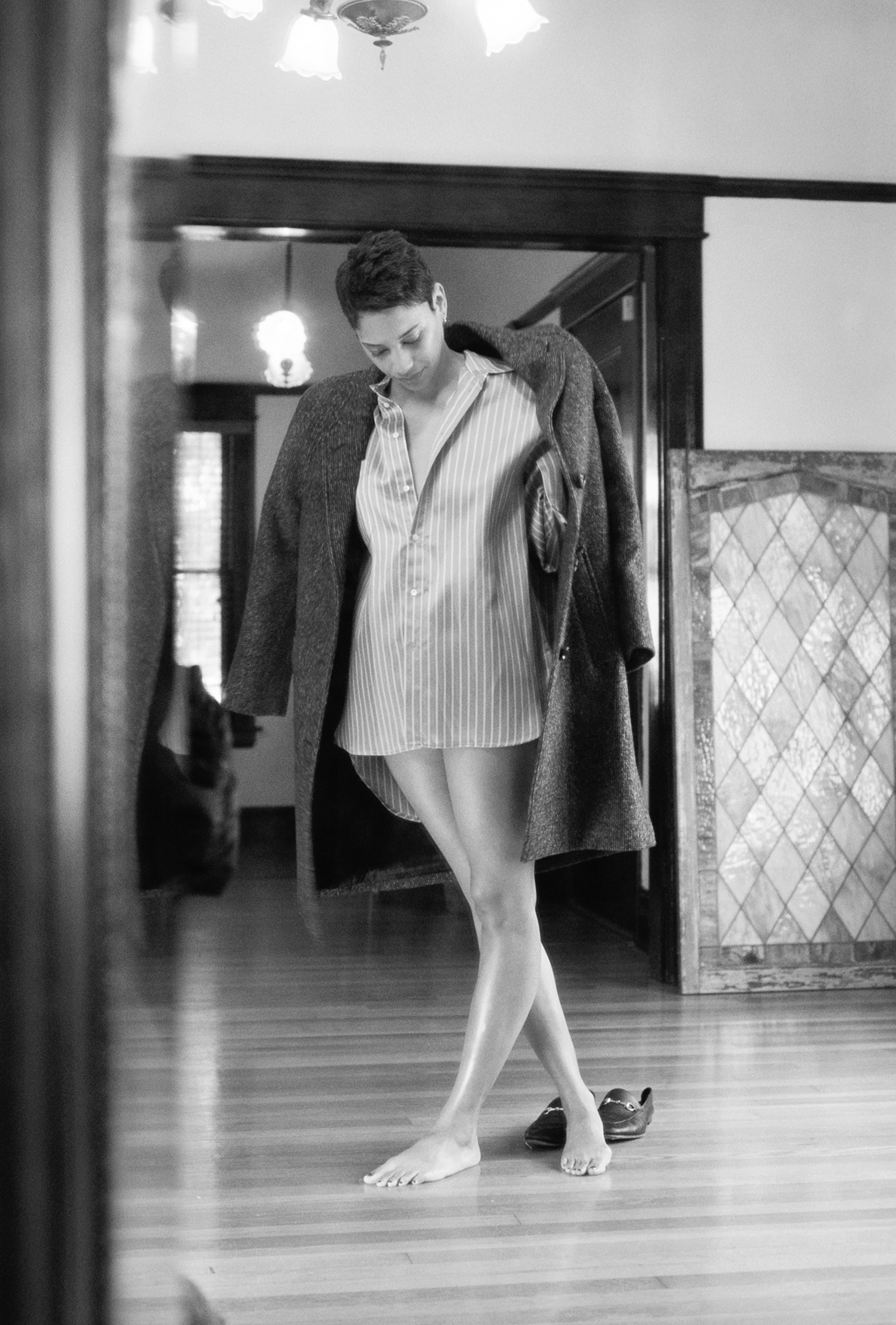 Coat by Isabel Marant. Shirt by Theory.