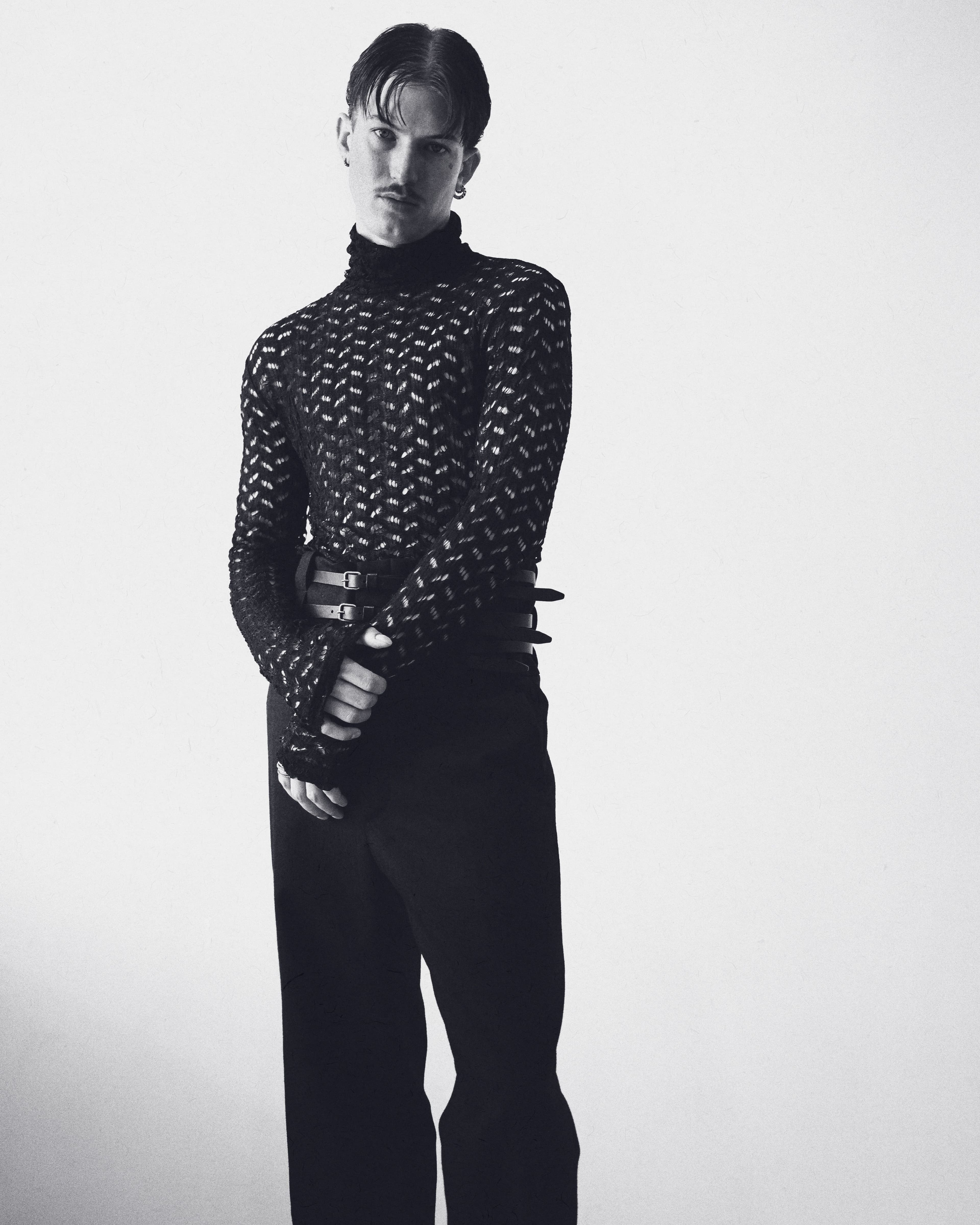 All clothing and belt by Dries Van Noten. All jewelry by Spinelli Kilcollin.