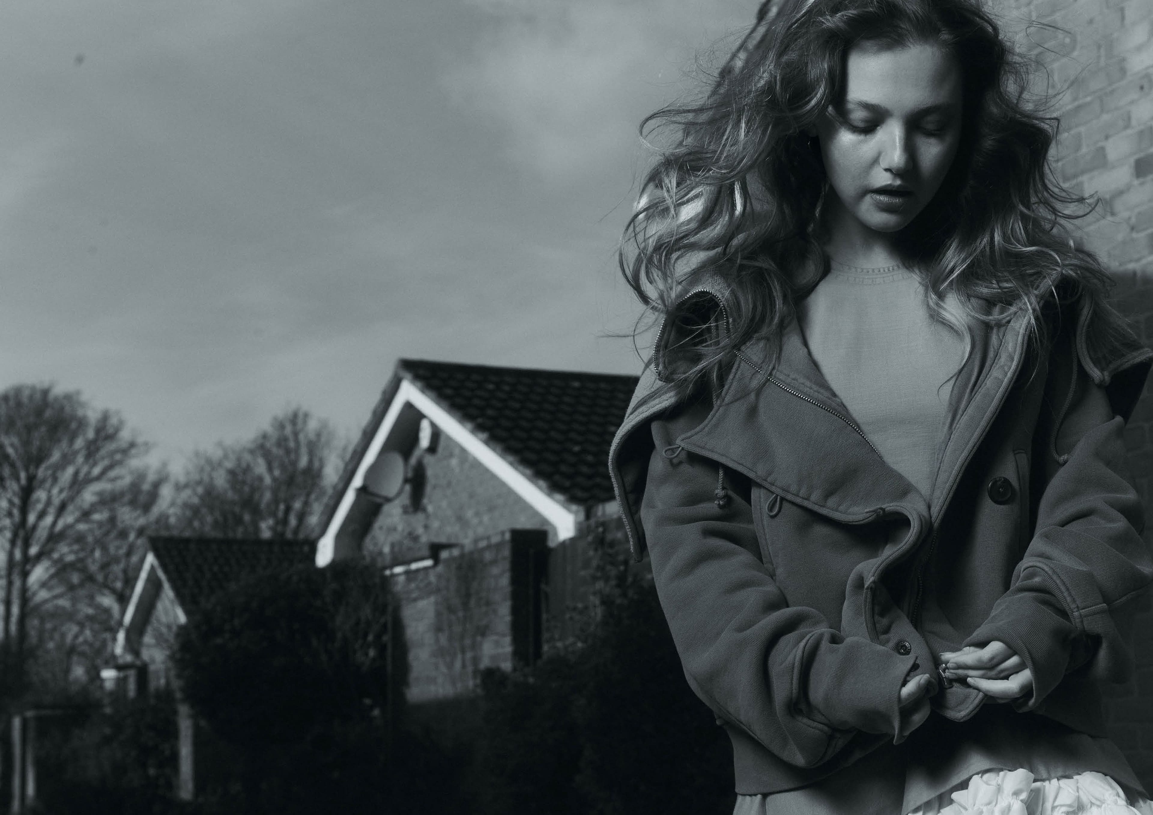 Jacket by Our Legacy. Dress by Molly Goddard.