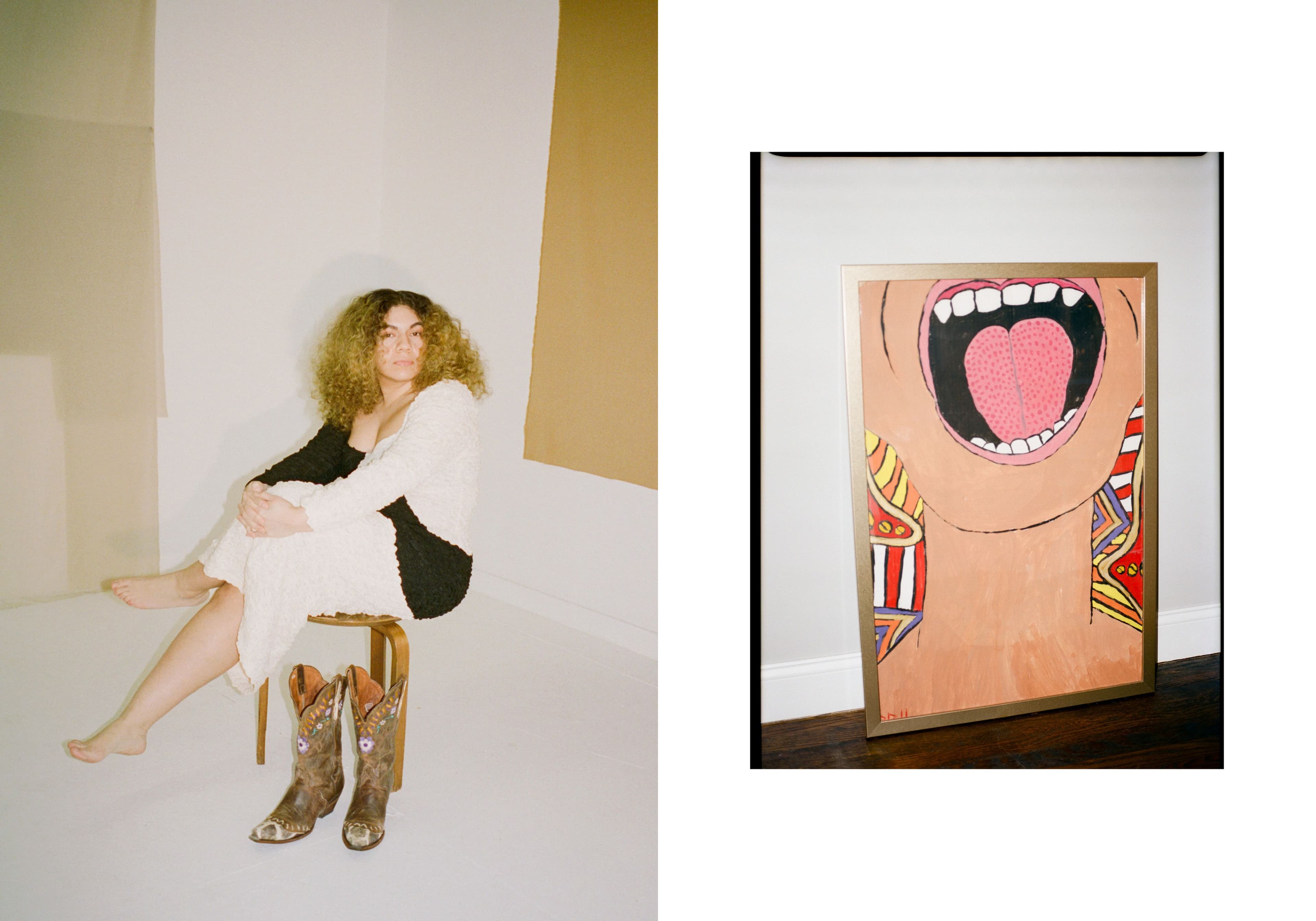 Dress by Mara Hoffman. Boots, De Jesús’s own.