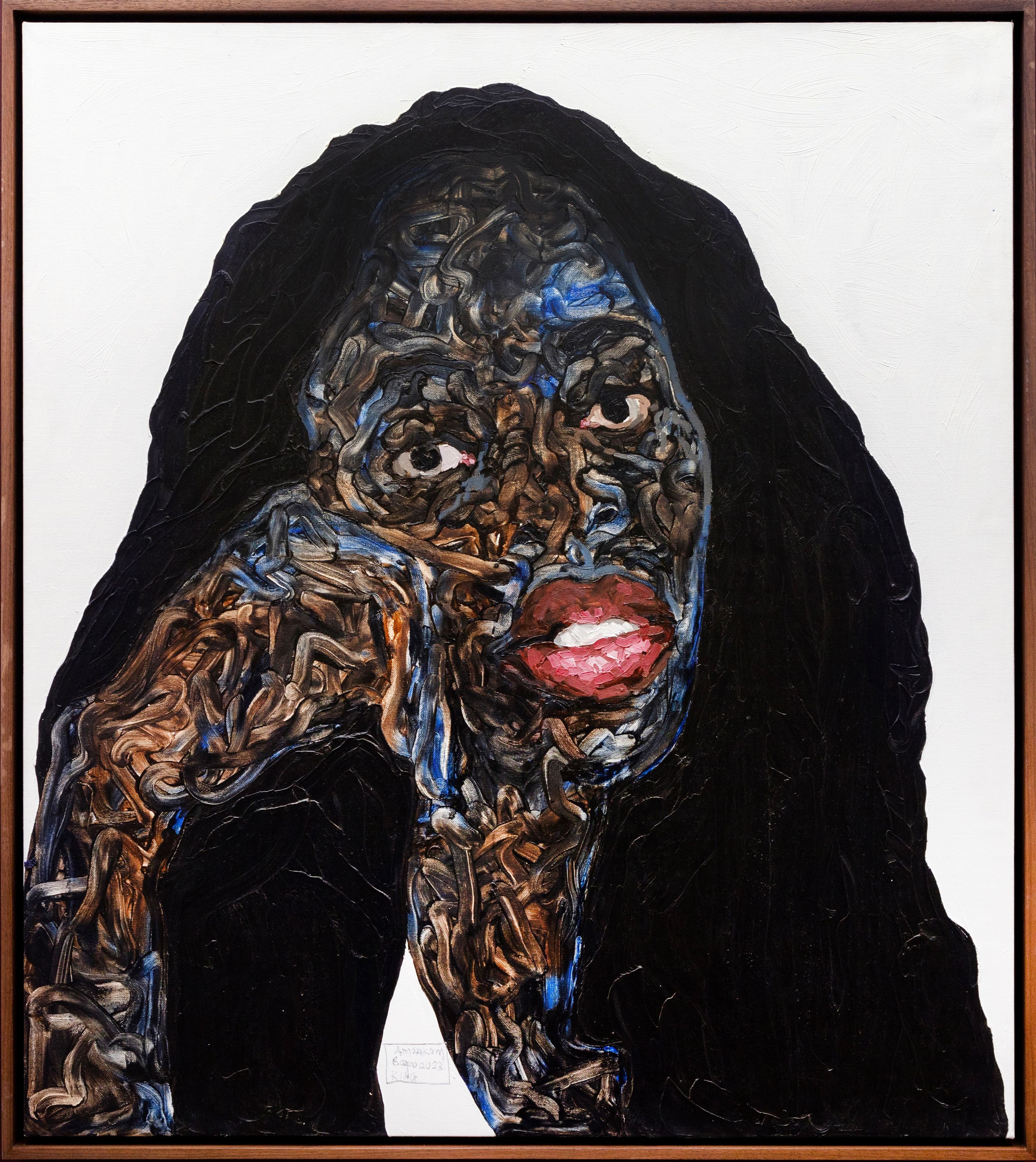 Amoako Boafo, ,Thick Black Hair,, 2023